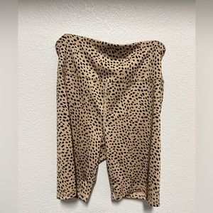 FOREVER 21 CHEETAH PRINT BIKER SHORTS